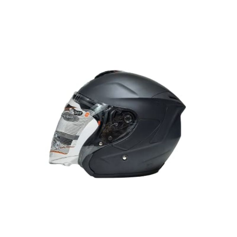 Helm INK DYNAMIC Solid HITAM DOFF Half Face Original-Hitam Doff