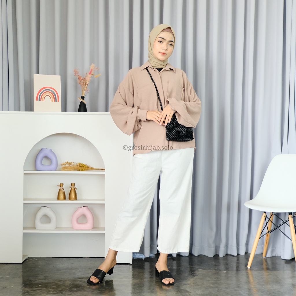 (MSB) KEMEJA VARZHA FULL KANCING DAILY BUSUI WANITA BLOUSE AIRFLOW