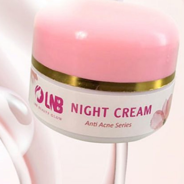 ACNE NIGHT CREAM LNB Beauty Glow , instalasi farmasi LNB Apt.central medika , Cream LNB original 100