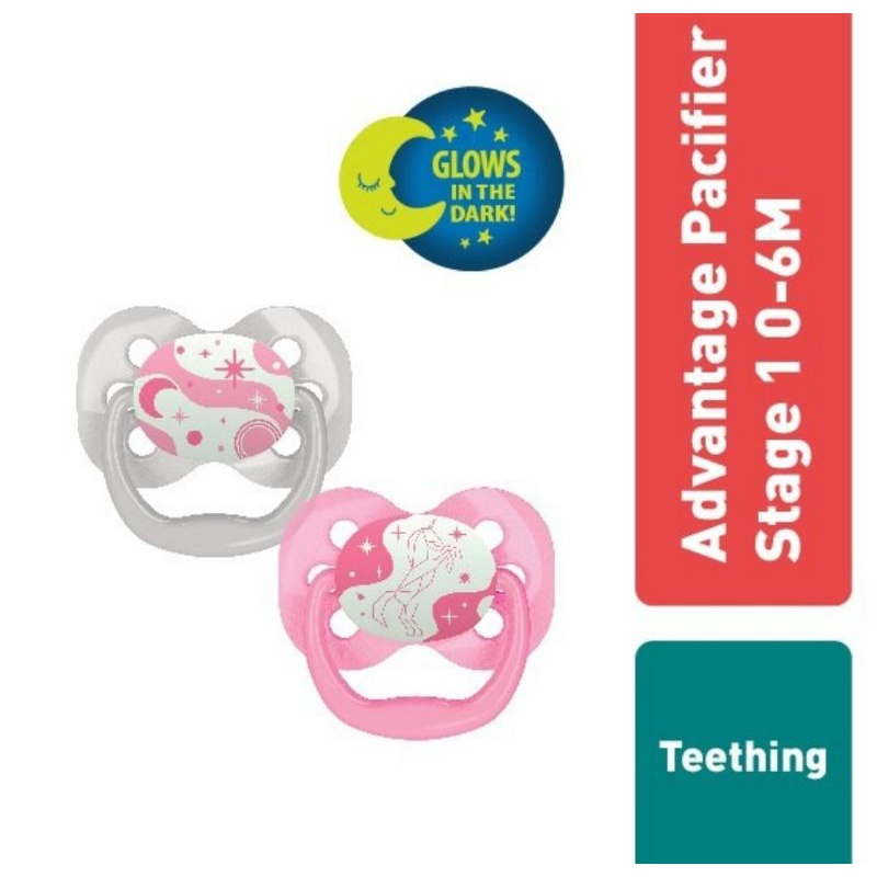 Dr.Brown's Advantage Pacifier Glow In the Dark Stage 1 (0-6 M)/Empeng Dot Bayi