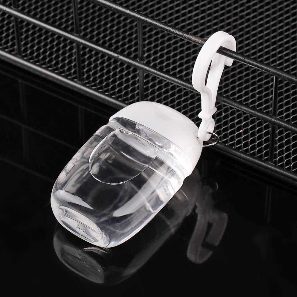 30ml Clear Empty Bottles with Travel Holder Hook Keychain