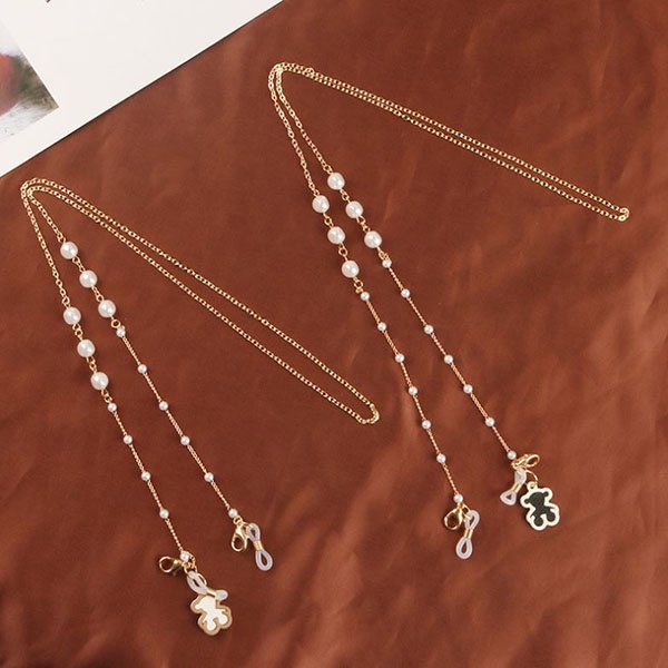 tali gantungan masker bear pearl chain mask (3g4) hig099