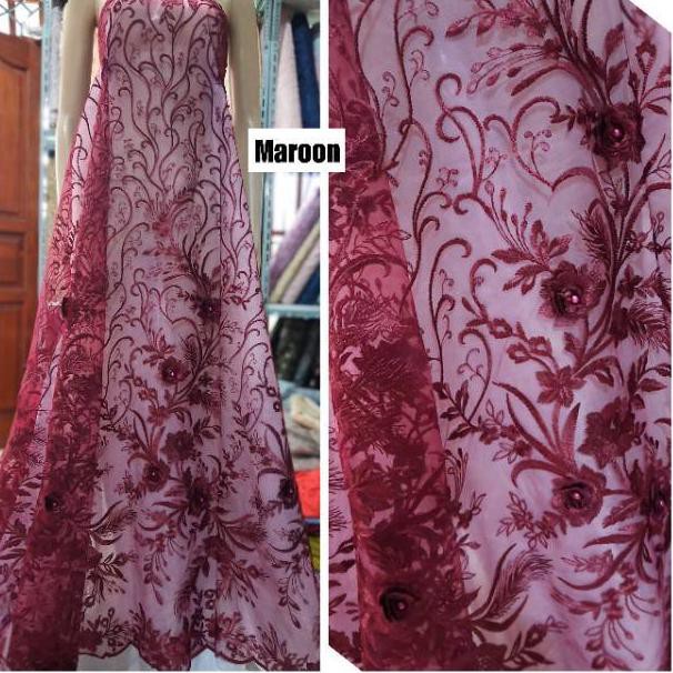 Segera Dapatkan Brokat Kebaya 3d Bunga Timbul Harga Per Setengah Meter Shopee Indonesia