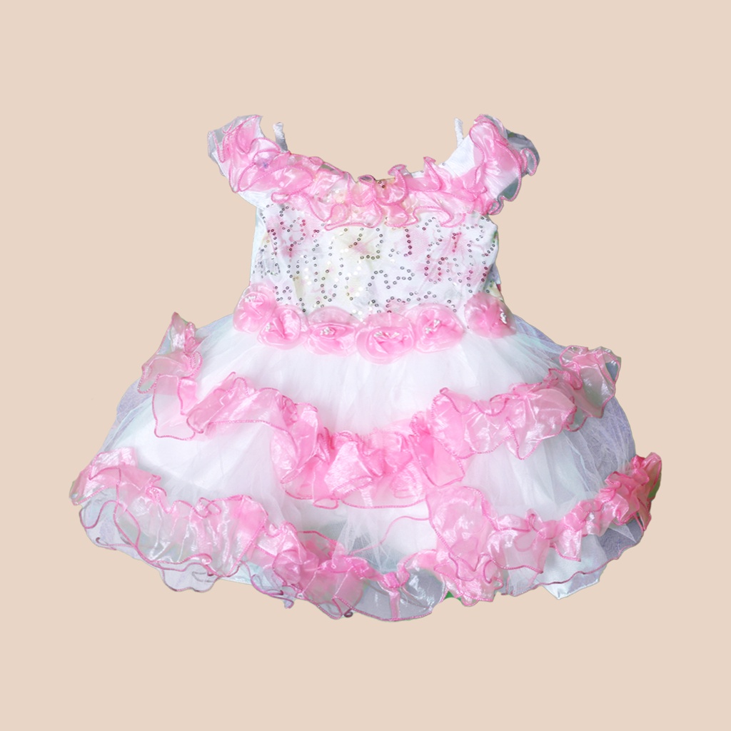 Aldara Dress Anak Perempuan Lace Ruffle Premium 1620 All Size