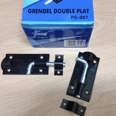 GRENDEL BULAT HITAM DOUBLE PLAT 3&quot; fawi/Grendel Double Plat 3 Inch Plat Tebal Selot Pintu JENDELA