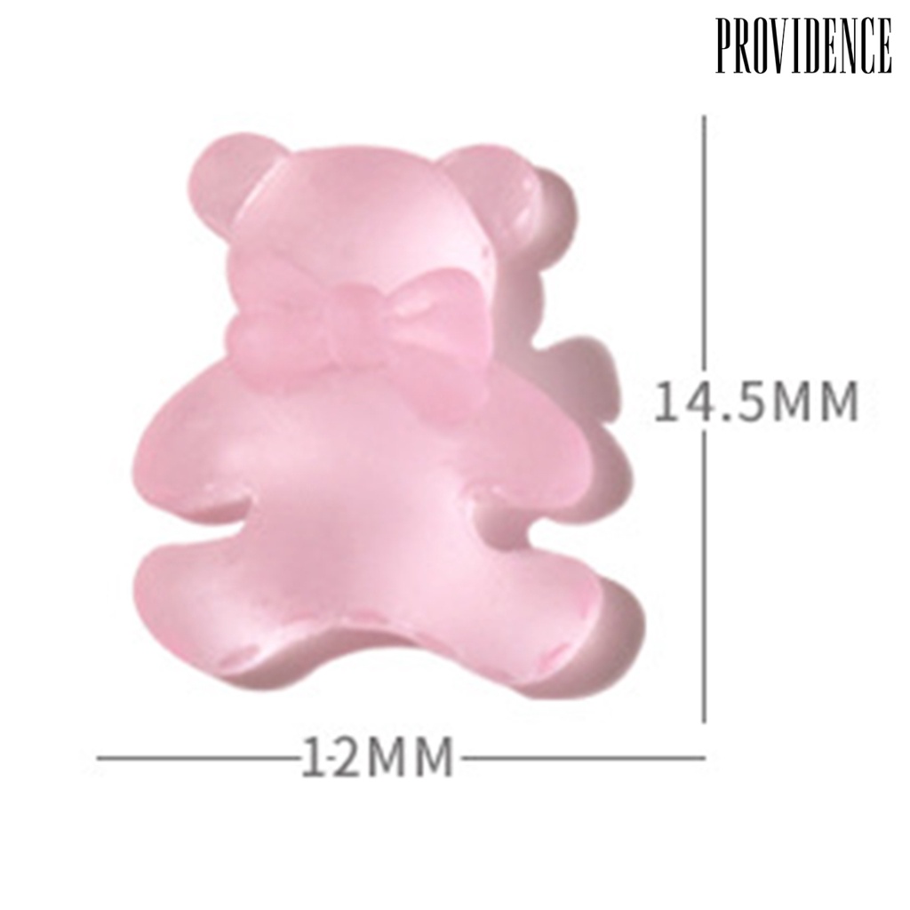Providence 30Pcs/Set Nail Ornaments Shiny Effect Ice Penetration Bear Shape Fashion Polish UV Gel Manicure Accessories for Female