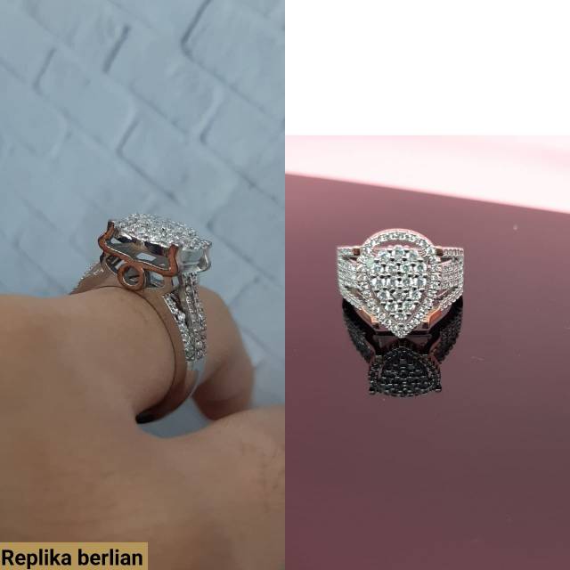 Cincin titanium replika berlian