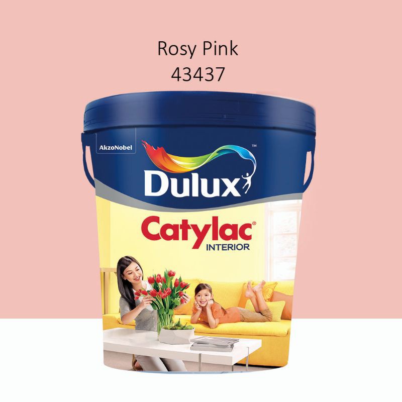 CAT TEMBOK DINDING DULUX CATYLAC INTERIOR 43437 ROSY PINK 5KG/GALON
