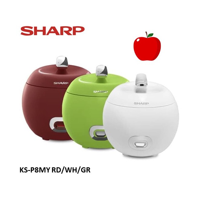 RICE COOKER SHARP KSP8MY RD/WH/GR APEL