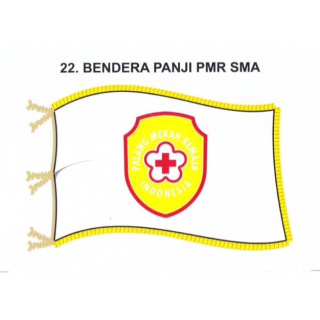 

BENDERA PANJI PMR SMA. Ukuran 80x110 cm. Sablon 2 sisi.