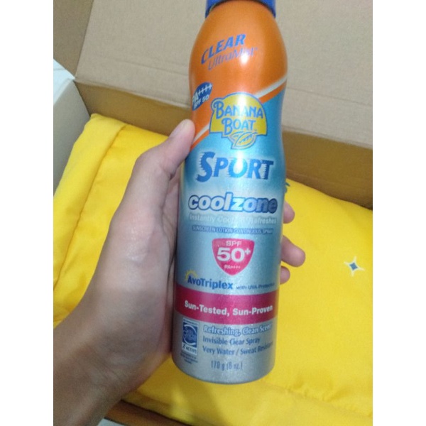 Preloved Banana Boat Sunblock Ultramist Sport Coolzone Spray SPF 50+ 170 g