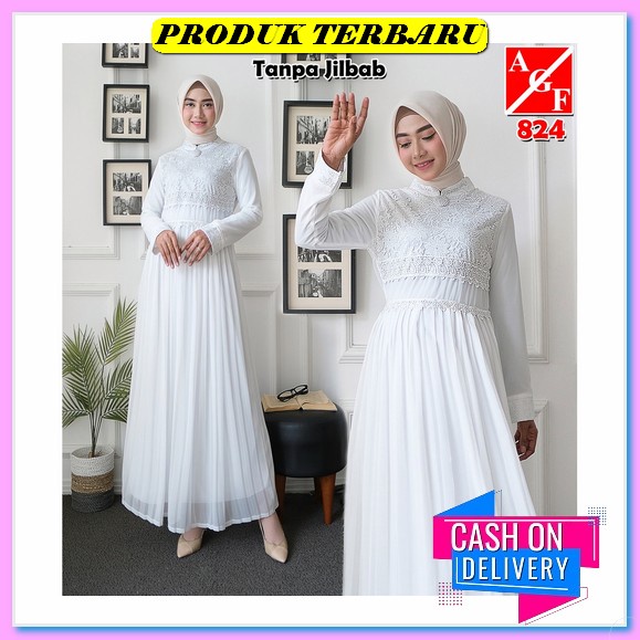Baju Lebaran Wanita Bisa Cod Fashion Gamis Muslimah Modis Remaja F3E3 Perempuan Dewasa 2022 2021 Cew