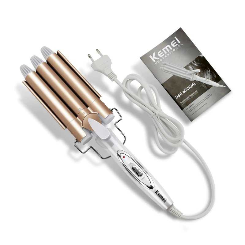 KEMEI / CT KM-1010 / Kemei Curly Straightener / Klintong Big Wave With 3 Barrels