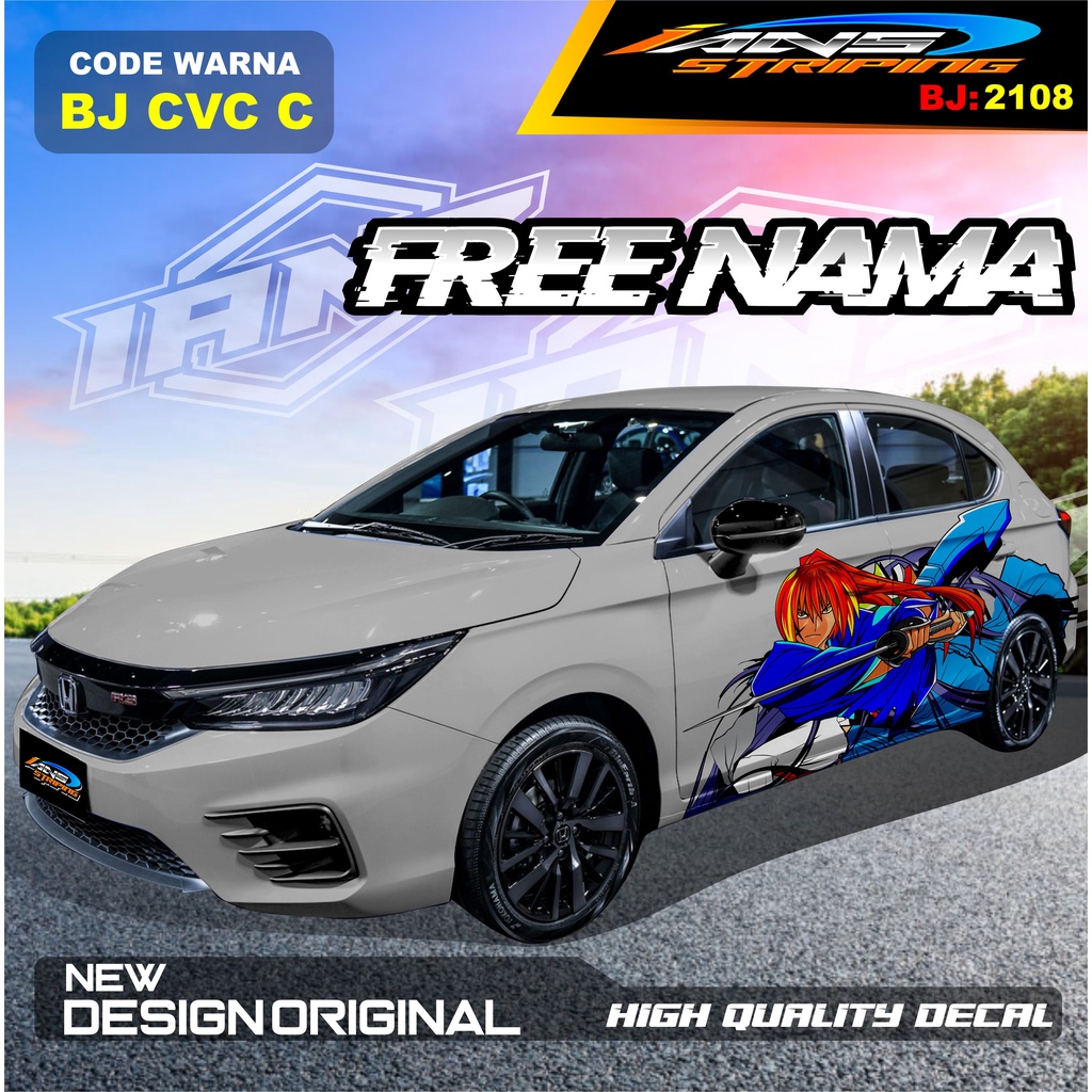 DECAL STICKER MOBIL HONDA CITY / VARIASI STICKER MOBIL HONDA BRIO / STIKER MOBIL JAZZ / DECAL STIKER MOBIL AVANZA AYLA