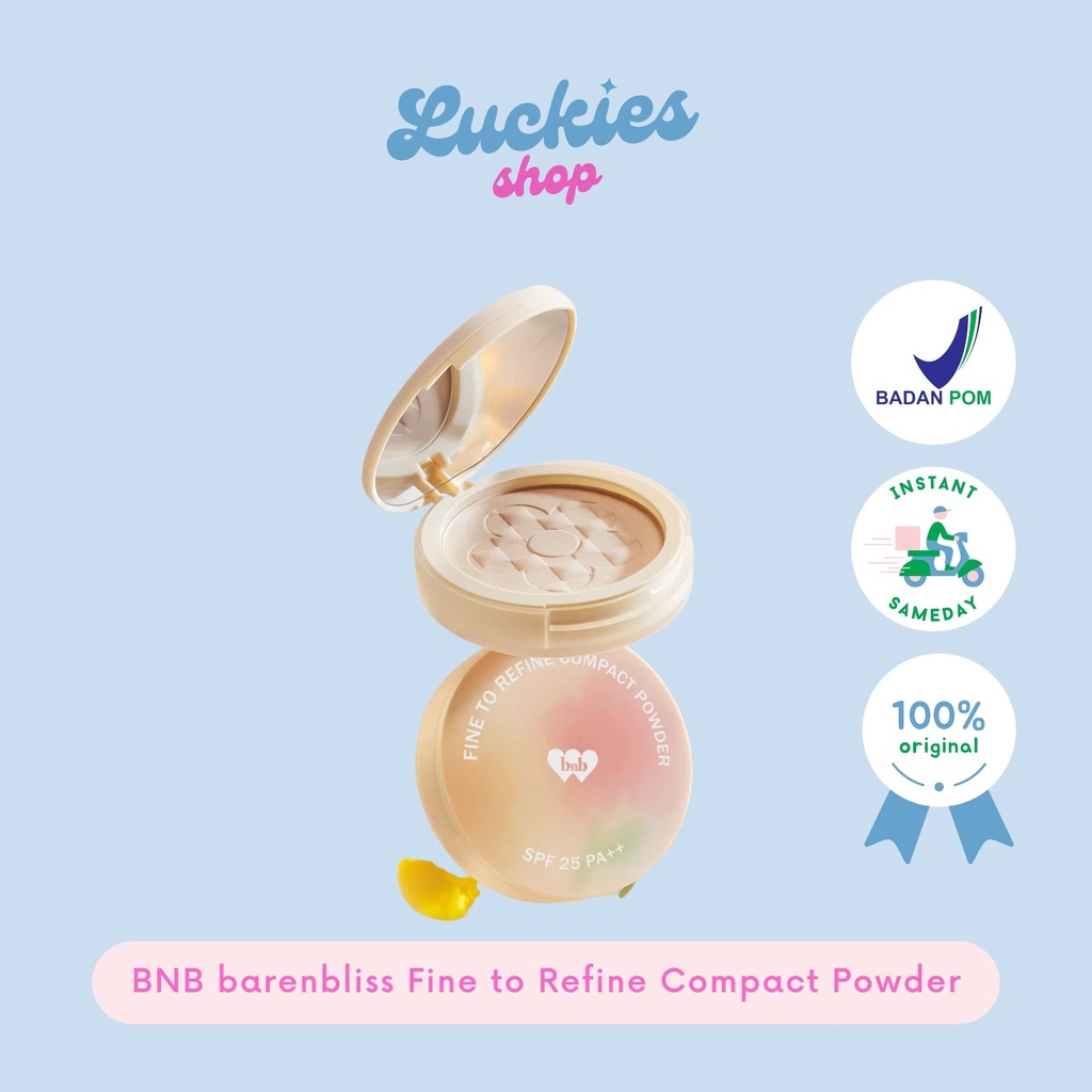 BPOM BNB barenbliss Korean Bloomatte Fine to Refine Compact Powder 「24H oil control」Bedak Padat