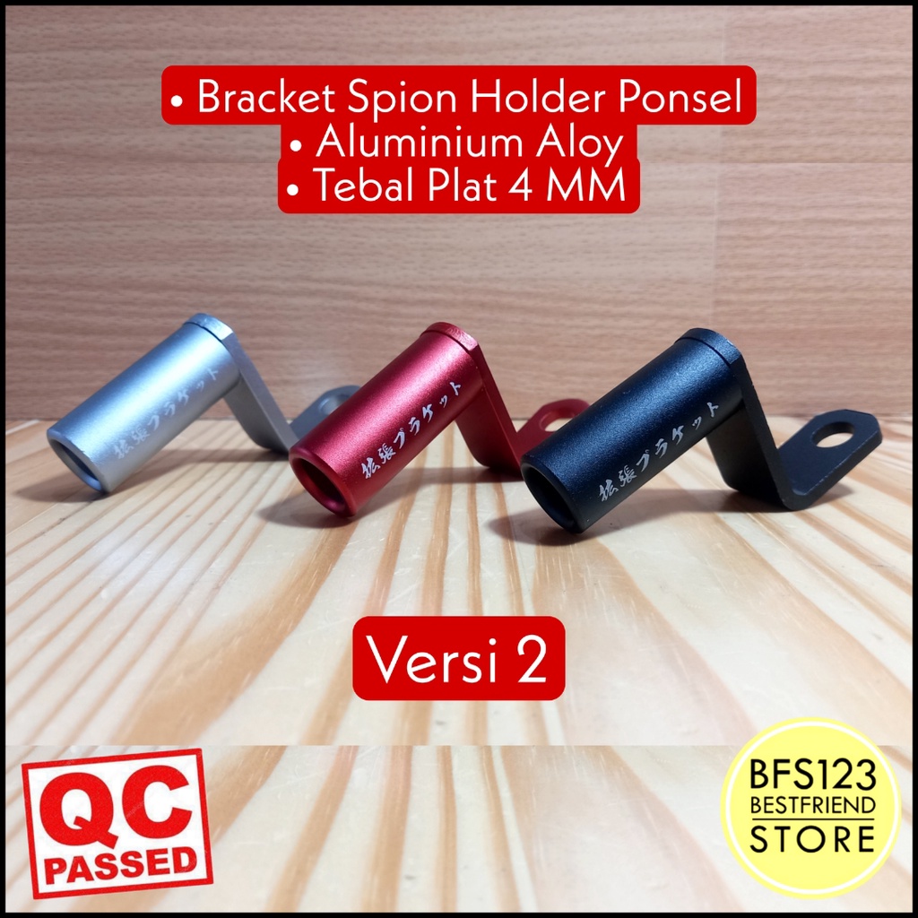 Bracket Spion Motor Lampu Senter Holder HP Aluminium Aloy