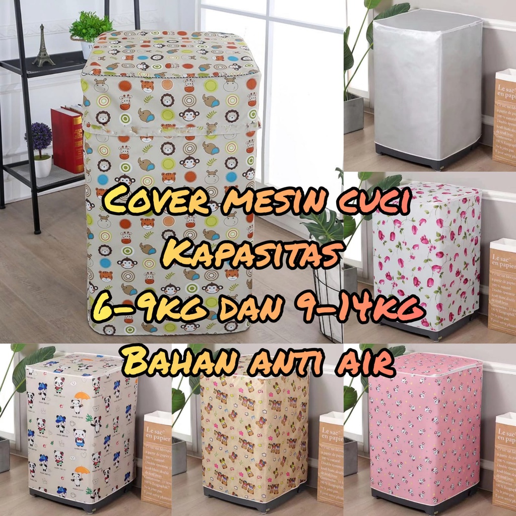 [BIG SALE] [Tipe C 2 Tabung 6-14KG ANTI AIR] Cover Mesin Cuci Bahan satin bahan anti air WATERPROOF