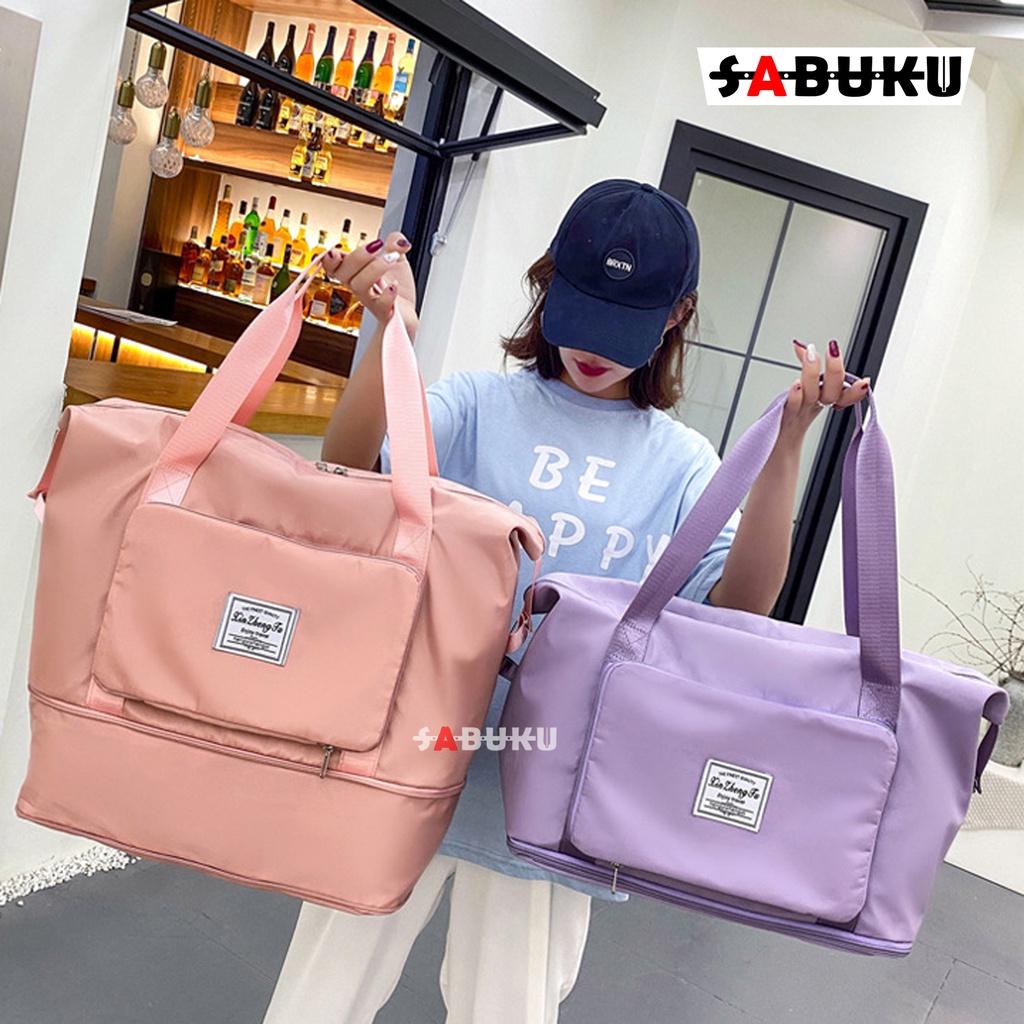 [S&amp;K] Tas Travel Wanita Jinjing Lipat Travel Bag Duffel Portable Gym Bag Tas Fitness Waterproof-SK169