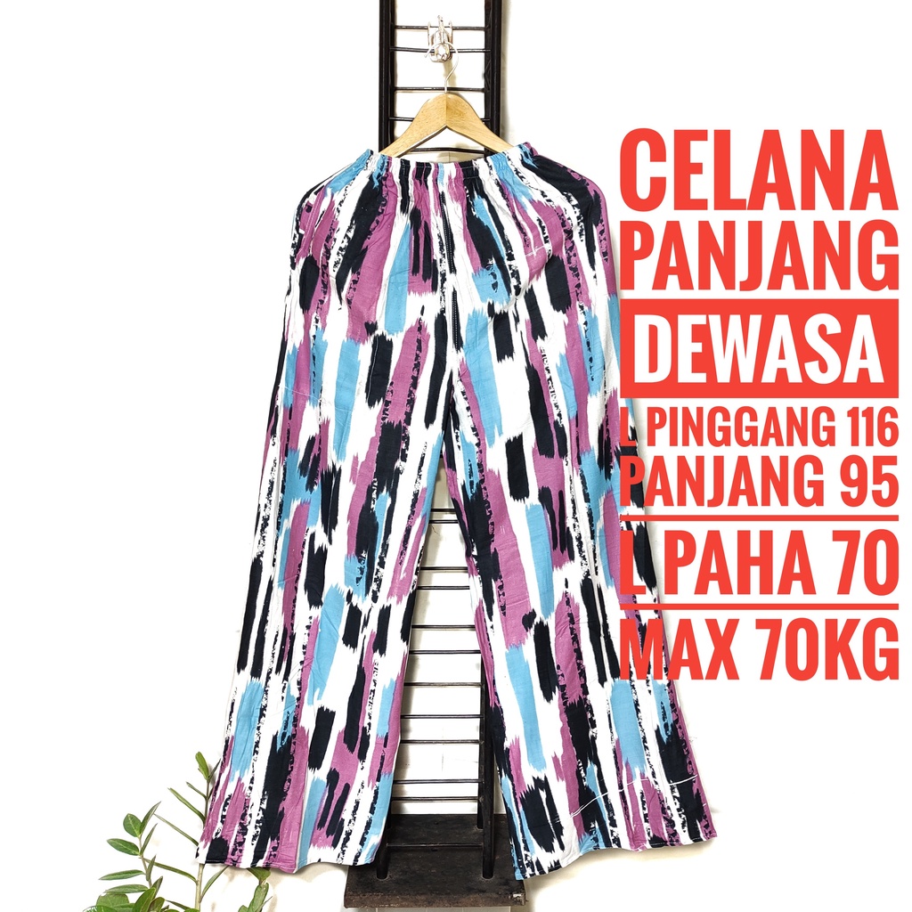 Celana Santai Wanita Jumbo Kulot Panjang Bahan Rayon