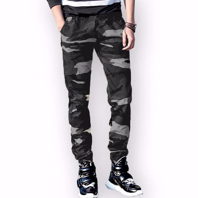 Jfashion Celana Jogger Training Panjang Pria Corak Army - Army Men - Hijau, M .Aruansy.Olshop