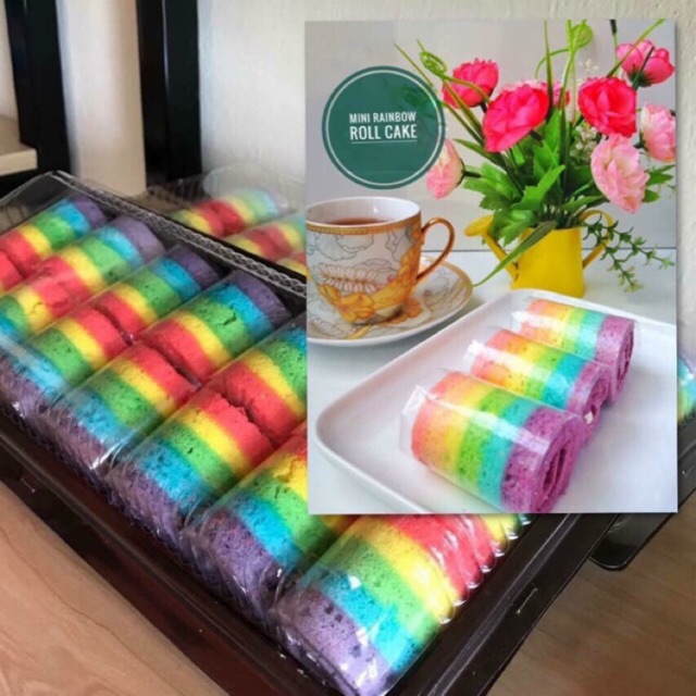 

Mini Rainbow roll Cake (MRRC) isi 14pcs