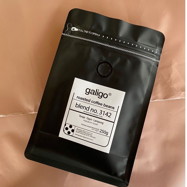 

Roasted Beans Blend Arabika Toraja-Gayo-Robusta 250g (Galigo Coffee)