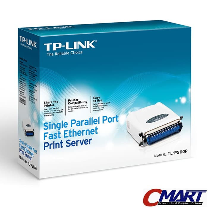TP-Link TL-PS110P TPLink Parallel Port Fast Ethernet Print Server