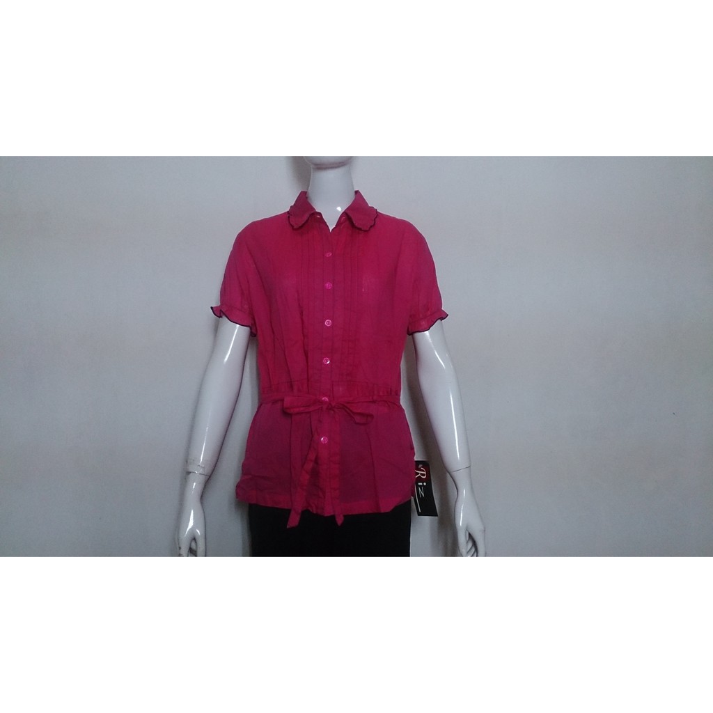 Baju blouse baju wanita warna pink, tosca, ungu -RIZQ