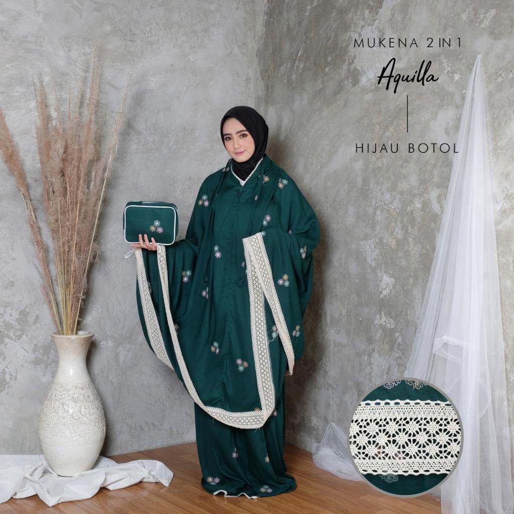 MUKENA BALI TASIK - MUKENA DEWASA RAYON 2 IN 1 AQUILA