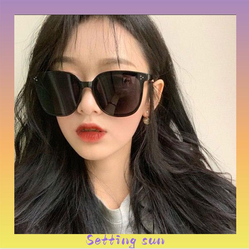 Kacamata Kotak Hitam Korean Fashion Sunglassess Wanita/Pria Unisex TN