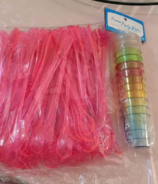 Gelas Sloki Plastik / Shot Glass , Warna Warni