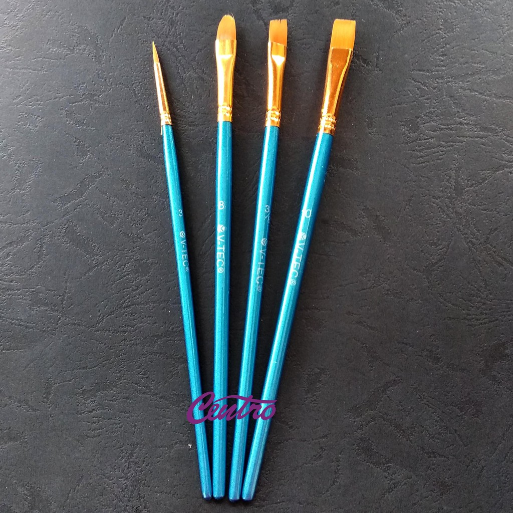 

V-Tec Kuas Set A0270 Isi 4 (Brush Set) Painting Colouring Lukisan Mewarnai
