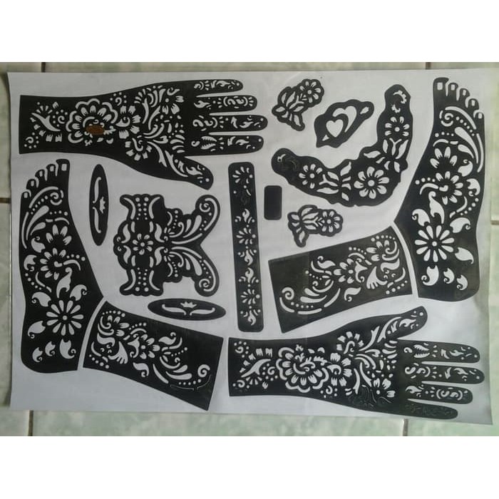 Cara Memakai Cetakan Henna Tangan gambar henna tangan 