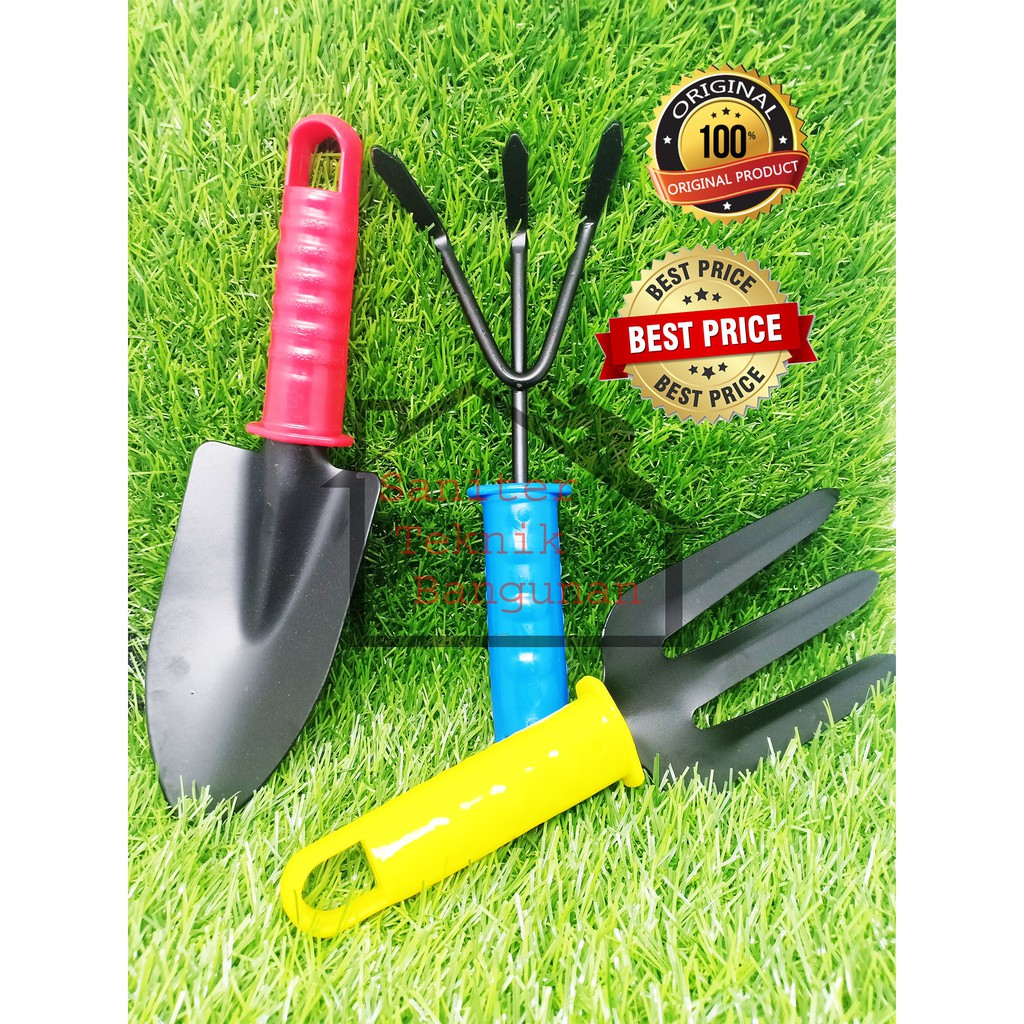 ALAT BERKEBUN SET 3 PCS-GARDEN TOOLS-ALAT KEBUN-ALAT TAMAN-SEKOP TAMAN-GARPU TAMAN-GARUKAN TAMAN