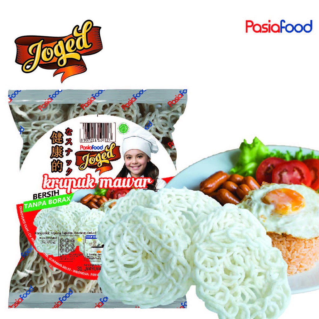 Pasiafood Krupuk Joged Kerupuk Mawar Bawang Siap Goreng (3 Pcs)