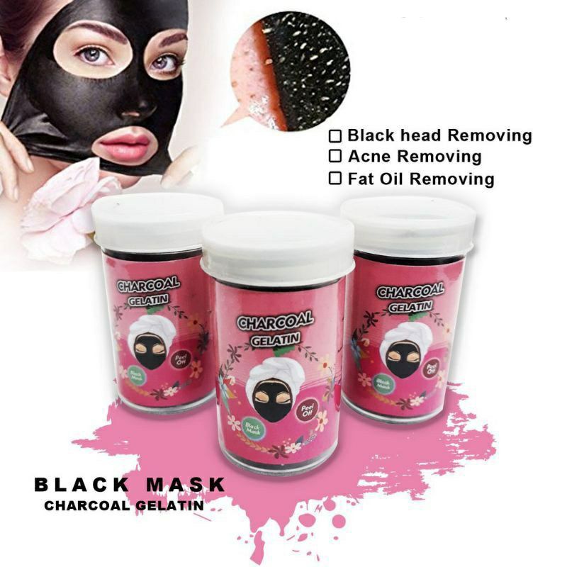 Charcoal gelatin masker komedo