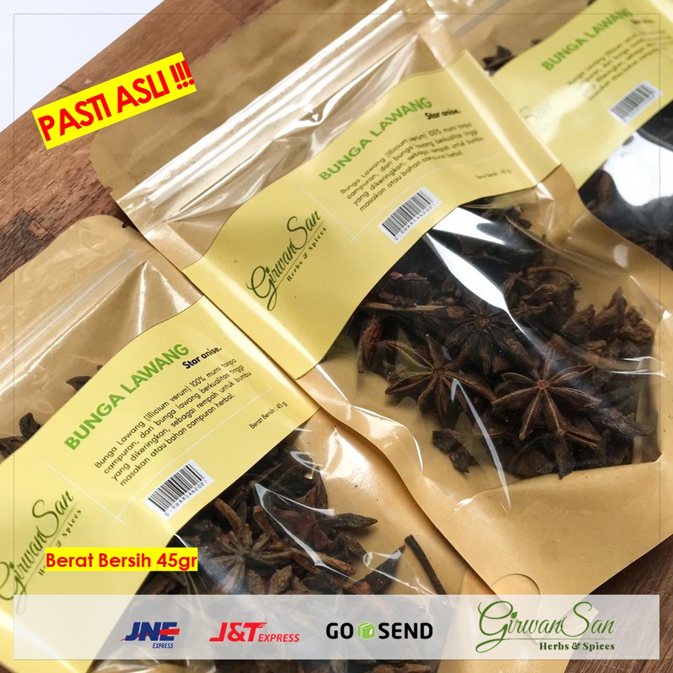 

Bunga Lawang Pekak Star Anise High Quality Rempah Bumbu Pilihan Kemasan Praktis Pakai Ziplock