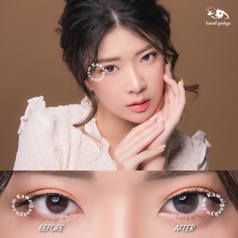 Kawai Gankyu softlens Dreamcolor mini emma gray (1botol)