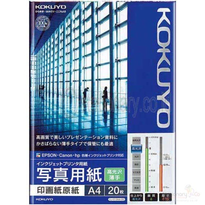 

Inkjet Paper Glossy A4 kokuyo KJ-D13A4-20
