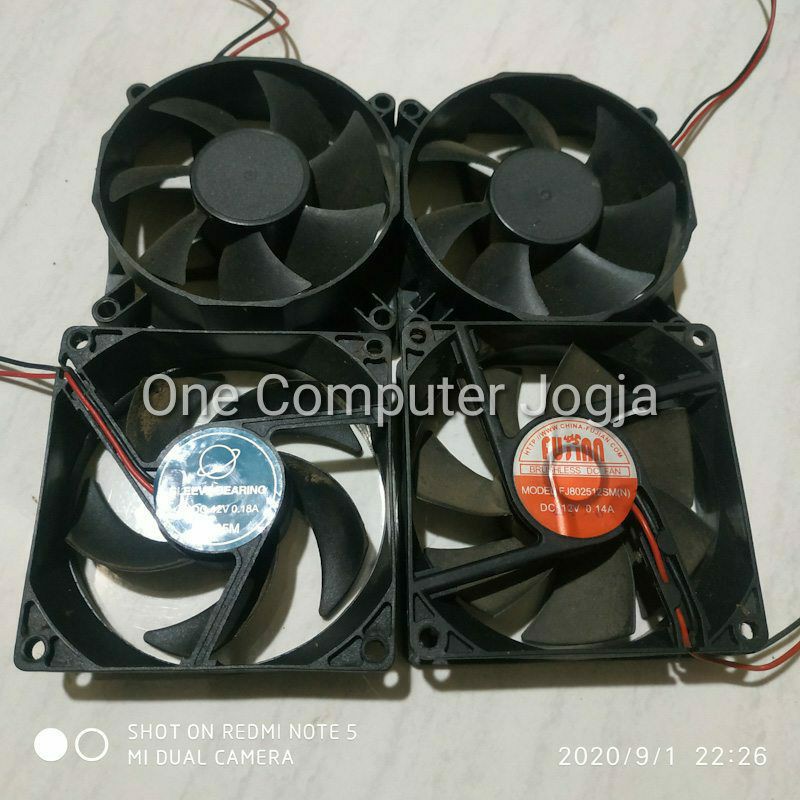 fan psu kipas 8cm 12v 8 cm casing bekas 12 volt