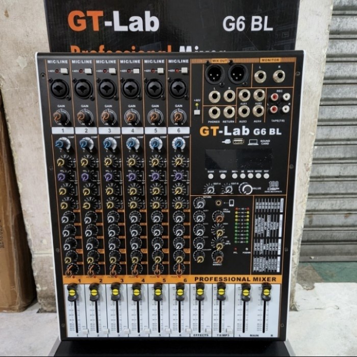 Mixer Analog GT Lab G6 BL 6 channel ORIGINAL + Kompres Effect 199 dsp