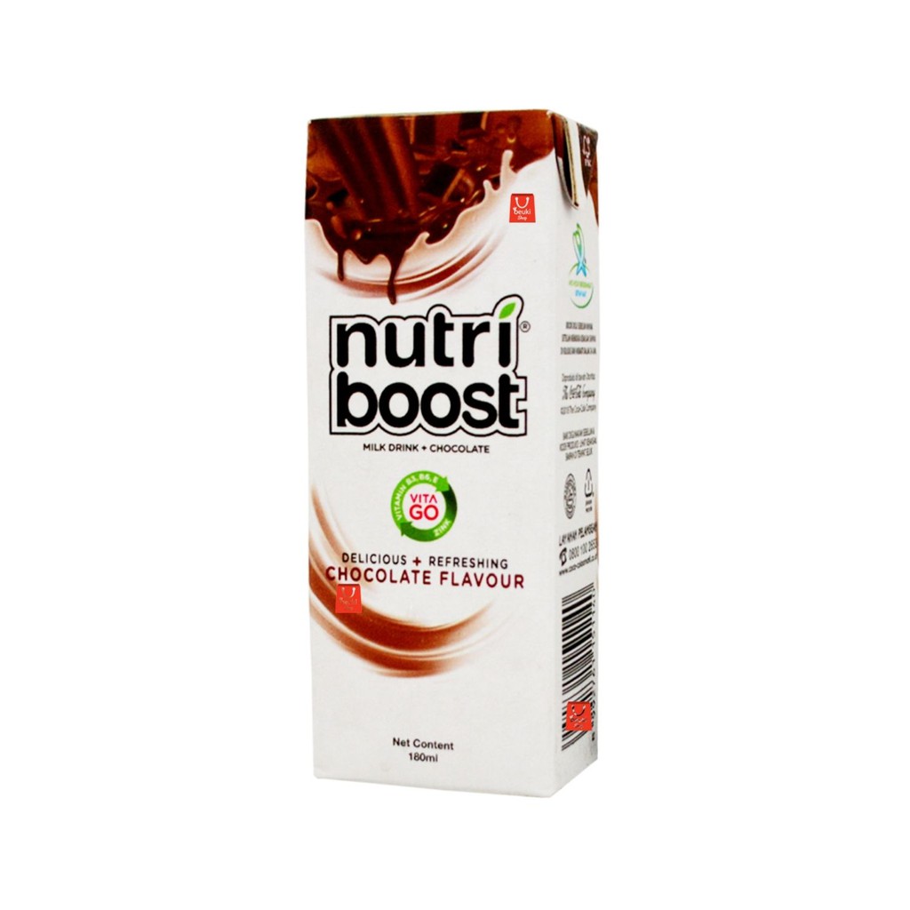 

Nutriboost Chocolate Drink Milk Minuman Kemasan Kotak Rasa Coklat - 180ml