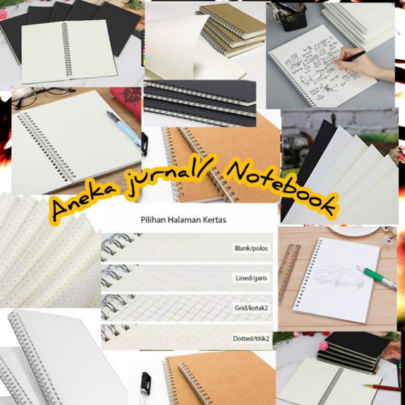 

NOTEBOOK BOOKPAPER GRID DOTTED BLANK GARIS2