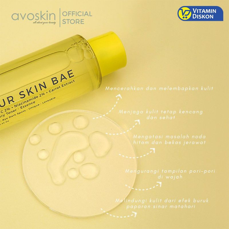 AVOSKIN SHARE YOUR SKIN BAE ALPHA ARBUTIN NIACINAMIDE SALICYL HYACROSS VIT C AZECLAIR PANTHENOL