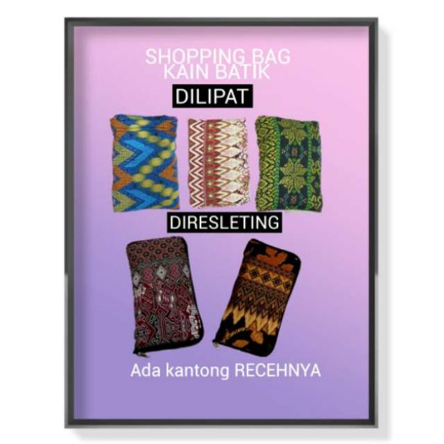 TAS BELANJA TAS LIPAT KANTONG BELANJA SELETING BATIK