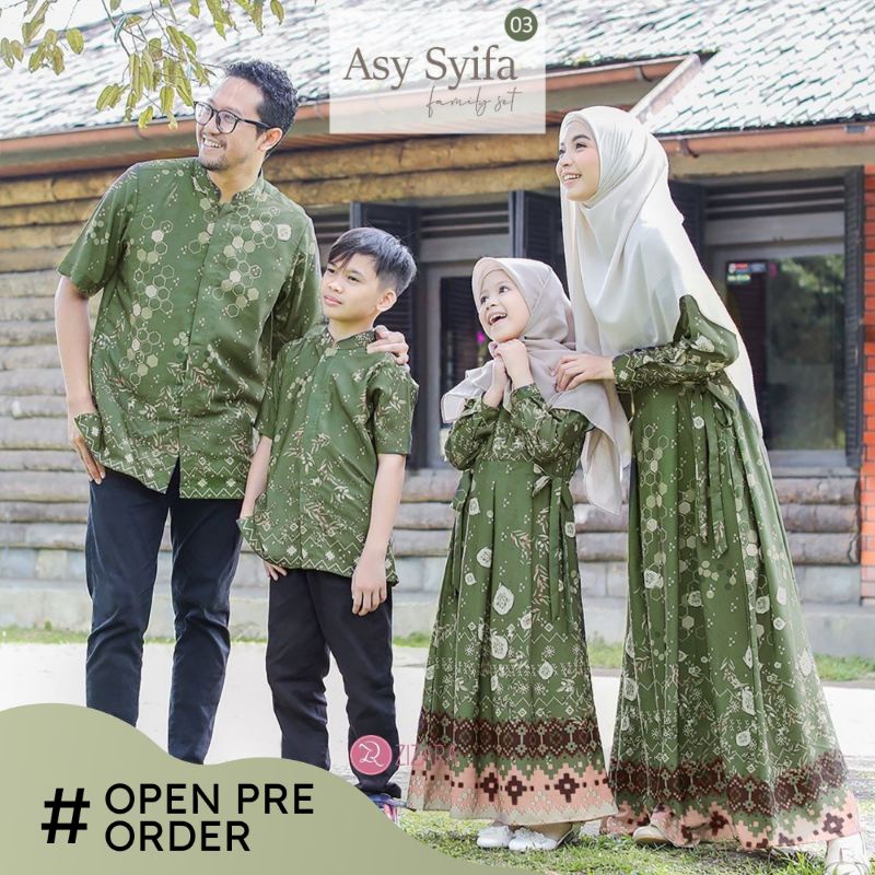 Asy Syifa Zizara Sarimbit Motif Keluarga Baju Lebaran Hari Raya Idul Fitri 2022