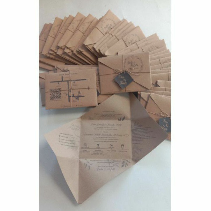 

Undangan Rustic Origami Amplop (minim 50 pcs)