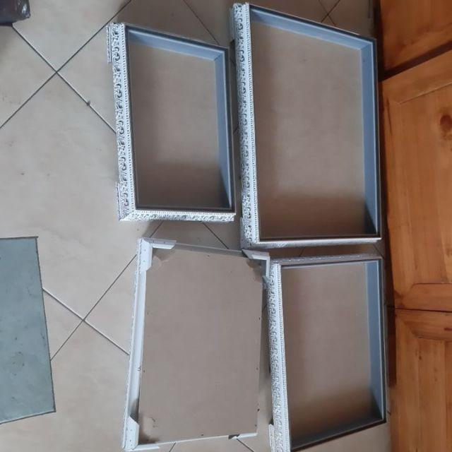 Kotak Hantaran Frame Tebal Mahar Nikah Putih Silver Isi 4