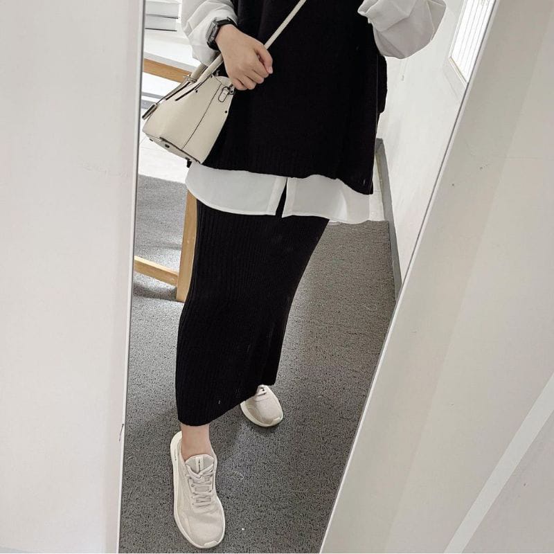 Rok Span | Rok Rajut Panjang /Rok Wanita Rajut / Rok Premium Rajut / Span Rok /Knit  Skrit-5
