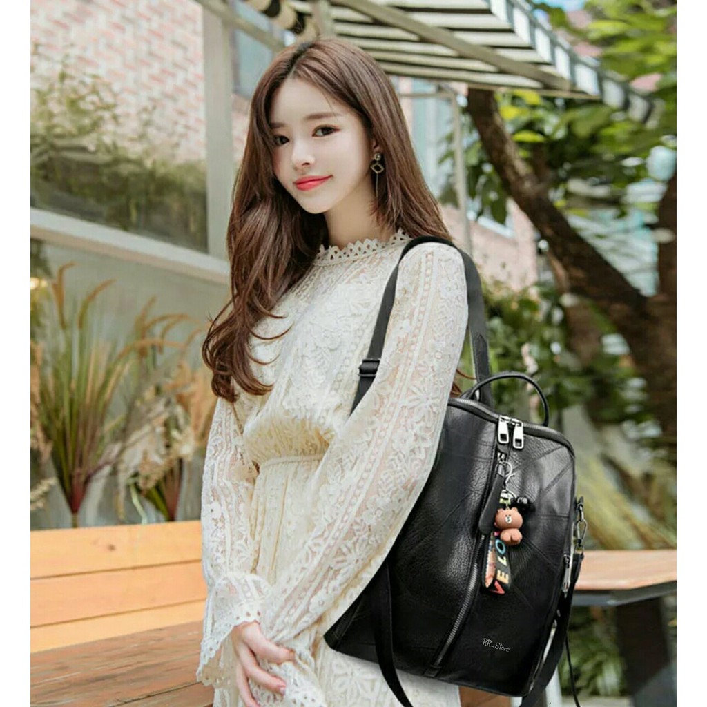 TAS MULTIFUNGSI RANSEL PROMO TAS SHOULDER PUNGGUNG BACKPACK FASHION IMPORT WANITA GROSIR BATAM MURAH-4